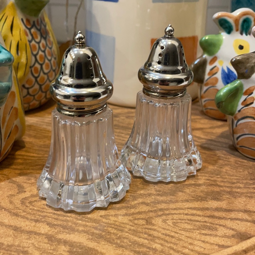 Leonard Crystal Salt & Pepper Shakers